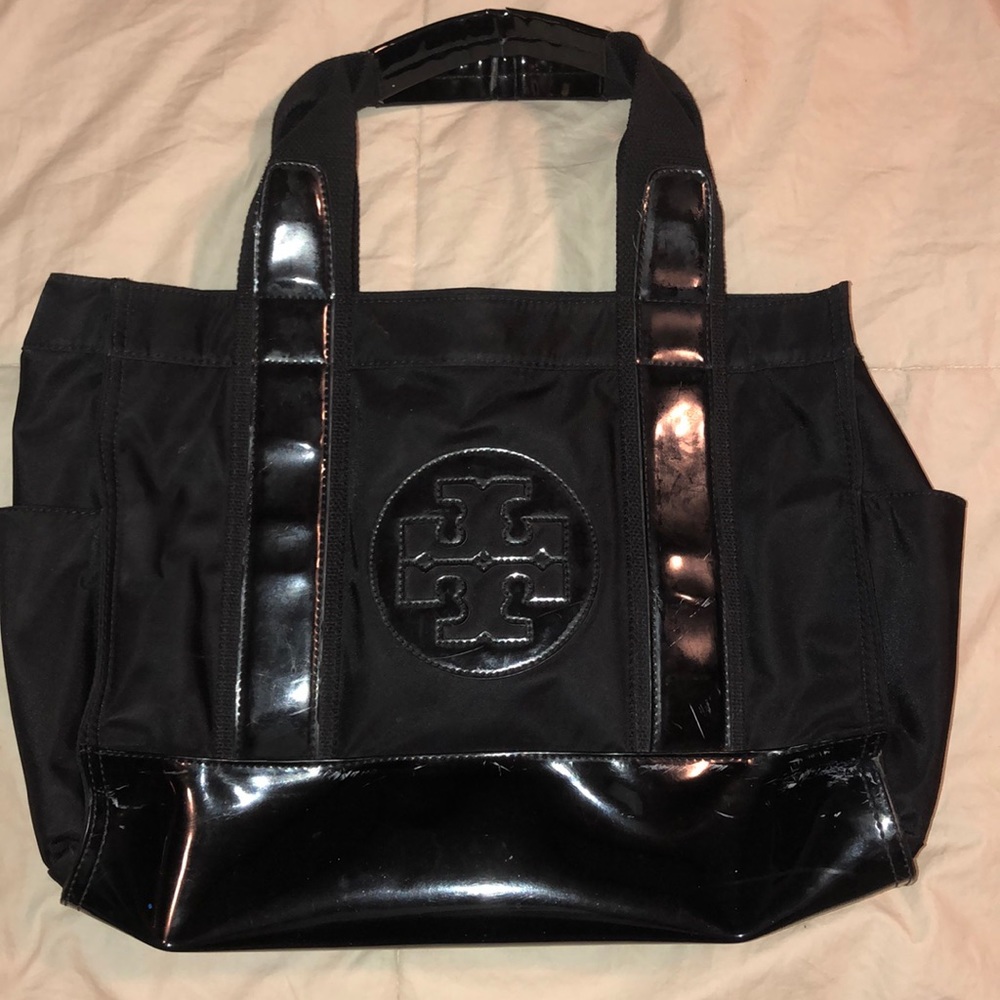 Black Nylon Tory Burch Tote